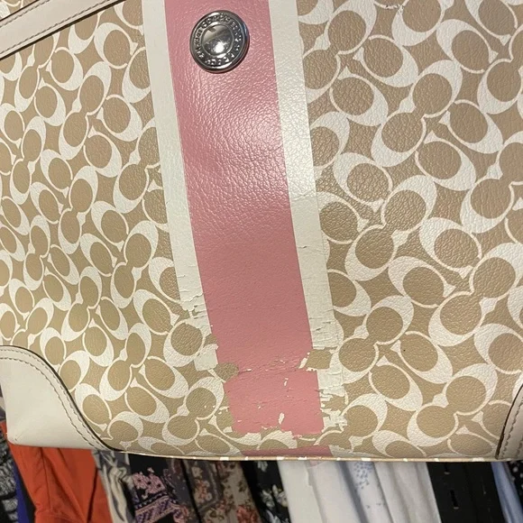 Coach Chelsea Signature Stripe Tote - Flaw - Picture 6 of 7